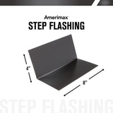 Amerimax 50-Pack 4-in x 8-in Black Galvanized Steel Step Flashing