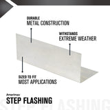 Amerimax 4-in x 8-in Silver Galvanized Steel Step Flashing