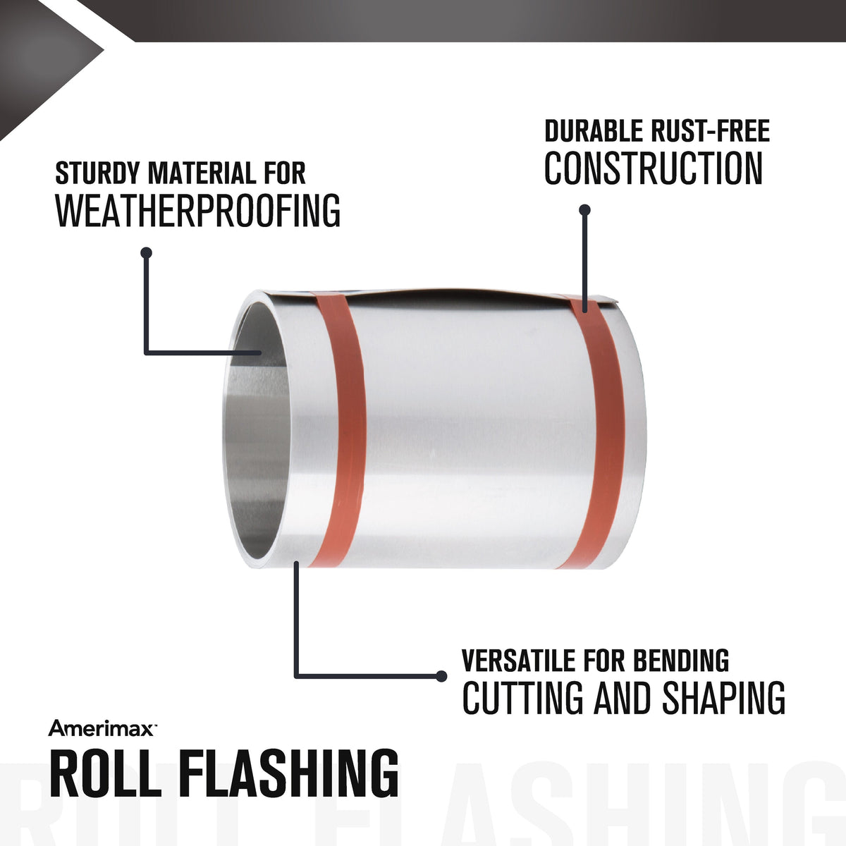 Amerimax 6-in x 25-ft Silver Aluminum Roll Flashing, 0.0084-in Thick