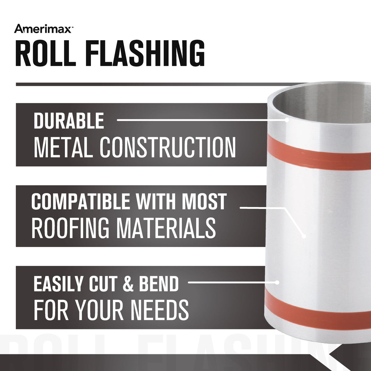 Amerimax 6-in x 25-ft Silver Aluminum Roll Flashing, 0.0084-in Thick