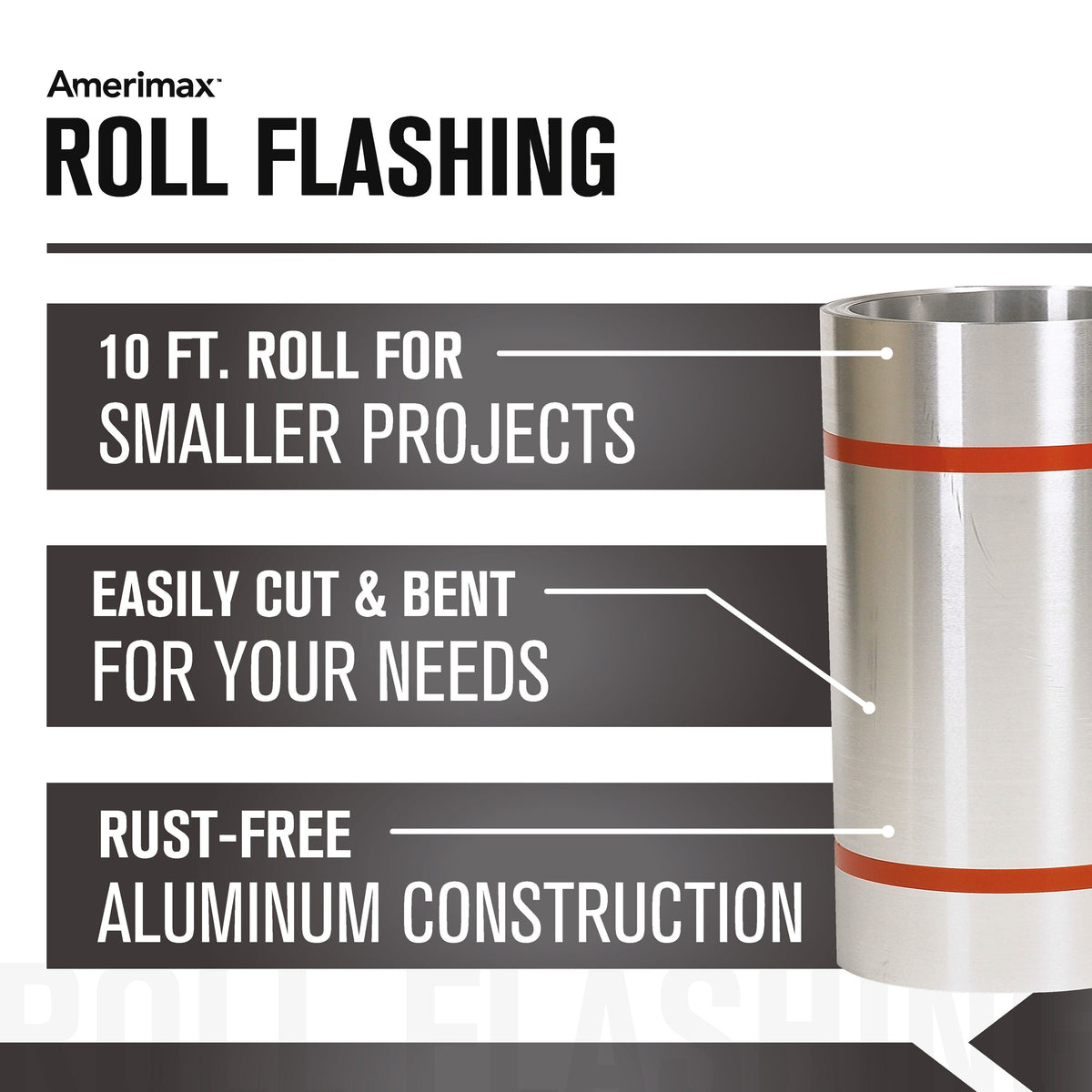 Amerimax 8-in x 10-ft Silver Aluminum Roll Flashing