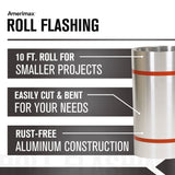 Amerimax 8-in x 10-ft Silver Aluminum Roll Flashing