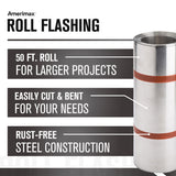 Amerimax 10-in x 50-ft Silver Galvanized Steel Roll Flashing