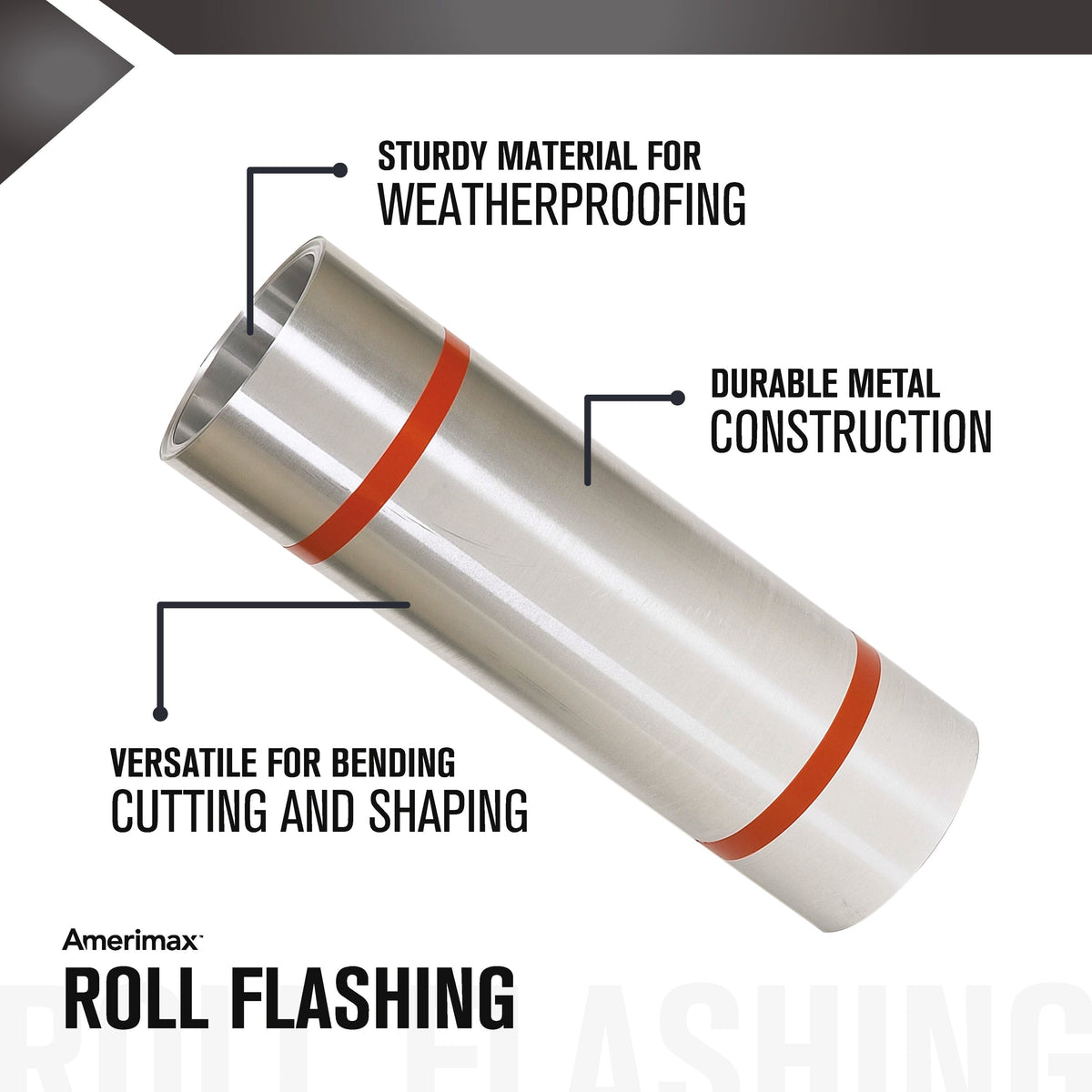 Amerimax 12-in x 25-ft Silver Galvanized Steel Roll Flashing, 2-Pack
