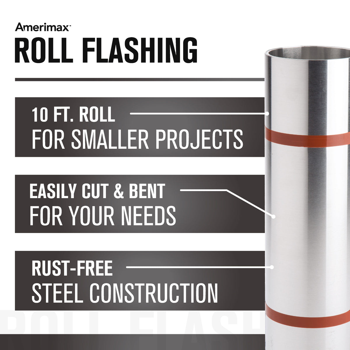 Amerimax 14-in x 10-ft Silver Galvanized Steel Roll Flashing