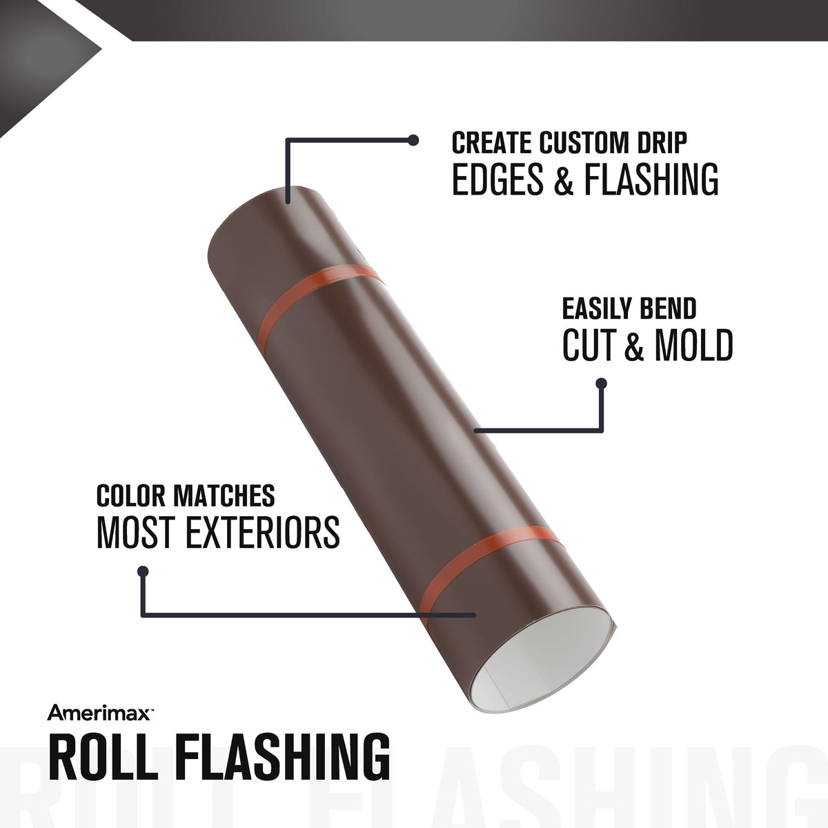 Amerimax 14-in x 10-ft Brown/White Aluminum Roll Flashing