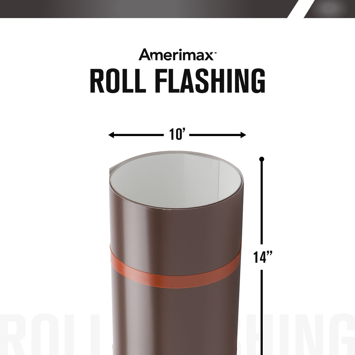 Amerimax 14-in x 10-ft Brown/White Aluminum Roll Flashing