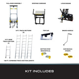 Tie Down TranzPorter TP400 Roofing Platform Ladder Hoist with Lifan Gas Engine, 28-ft Track, 400-lb Capacity