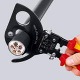 KNIPEX 11-in Insulated Ratchet Cable Cutting Pliers, 1000V, 95 36 280