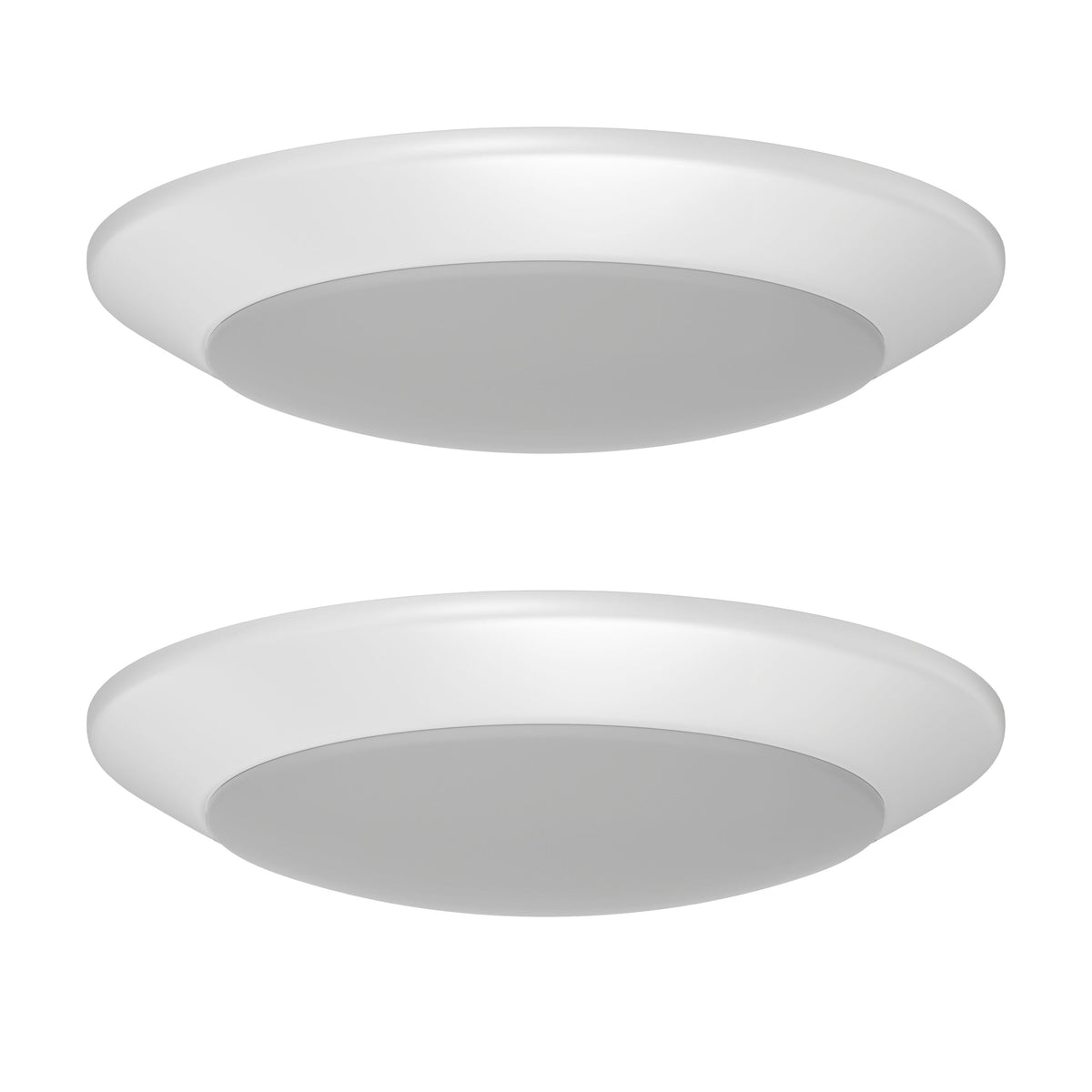 Project Source 2-Pack 7.4-in White Modern/Contemporary LED Flush Mount Light ENERGY STAR