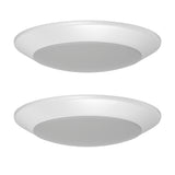 Project Source 2-Pack 7.4-in White Modern/Contemporary LED Flush Mount Light ENERGY STAR