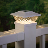 RELIABILT 4-in x 4-in 10-Lumen White Solar LED Outdoor Post Cap Light (5000 K)
