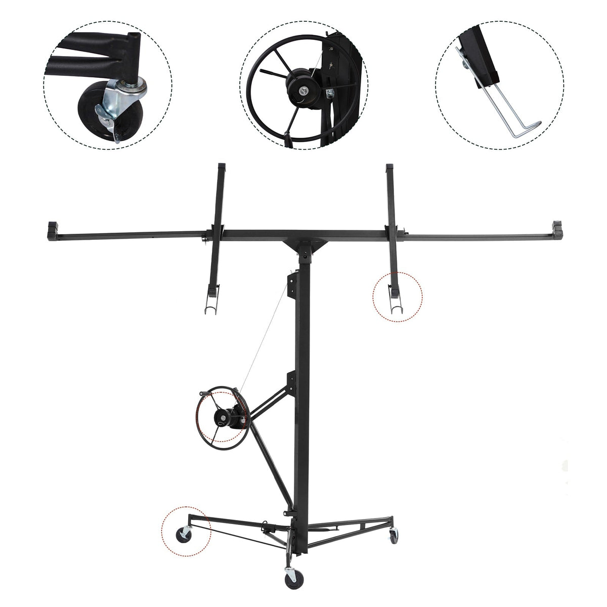 Maocao Hoom 16ft Drywall Lift 16-ft H x 53.5-in L x 53.5-in W Steel Drywall Lift