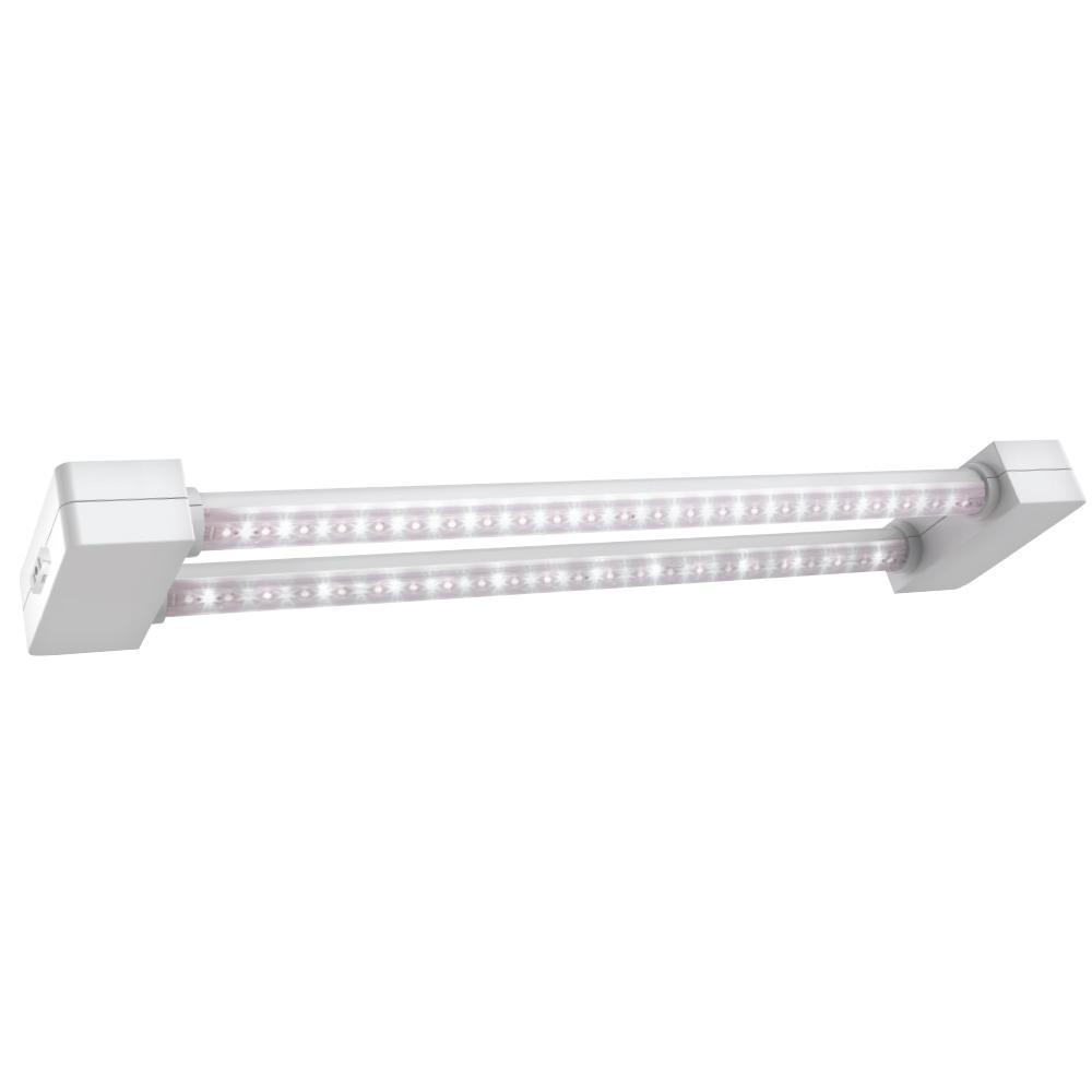 2 ft. 2-Light 19-Watt Blue Spectrum LED Non-Dimmable Indoor Linkable Plant Grow White Light Fixture, Daylight - Super Arbor