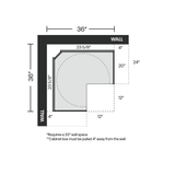 RELIABILT Parkstone 32-in W x 34.5-in H x 24-in D White Lazy Susan Corner Base Fully Assembled Plywood Cabinet (Shaker Style)