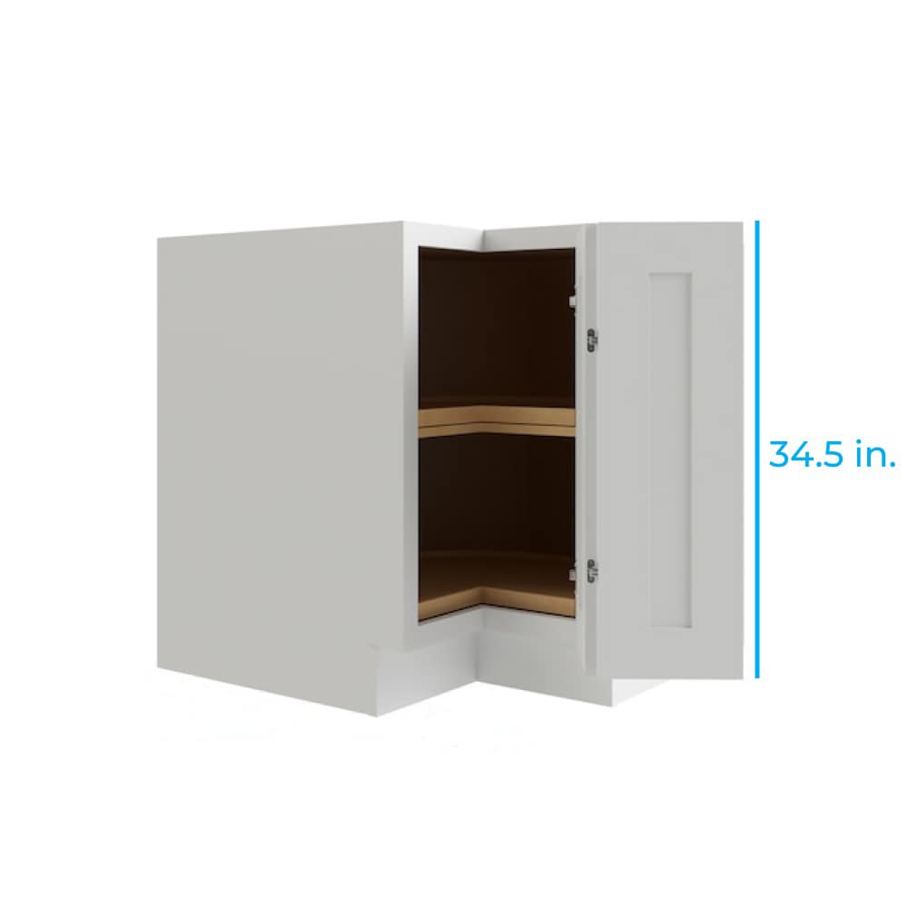 RELIABILT Parkstone 32-in W x 34.5-in H x 24-in D White Lazy Susan Corner Base Fully Assembled Plywood Cabinet (Shaker Style)