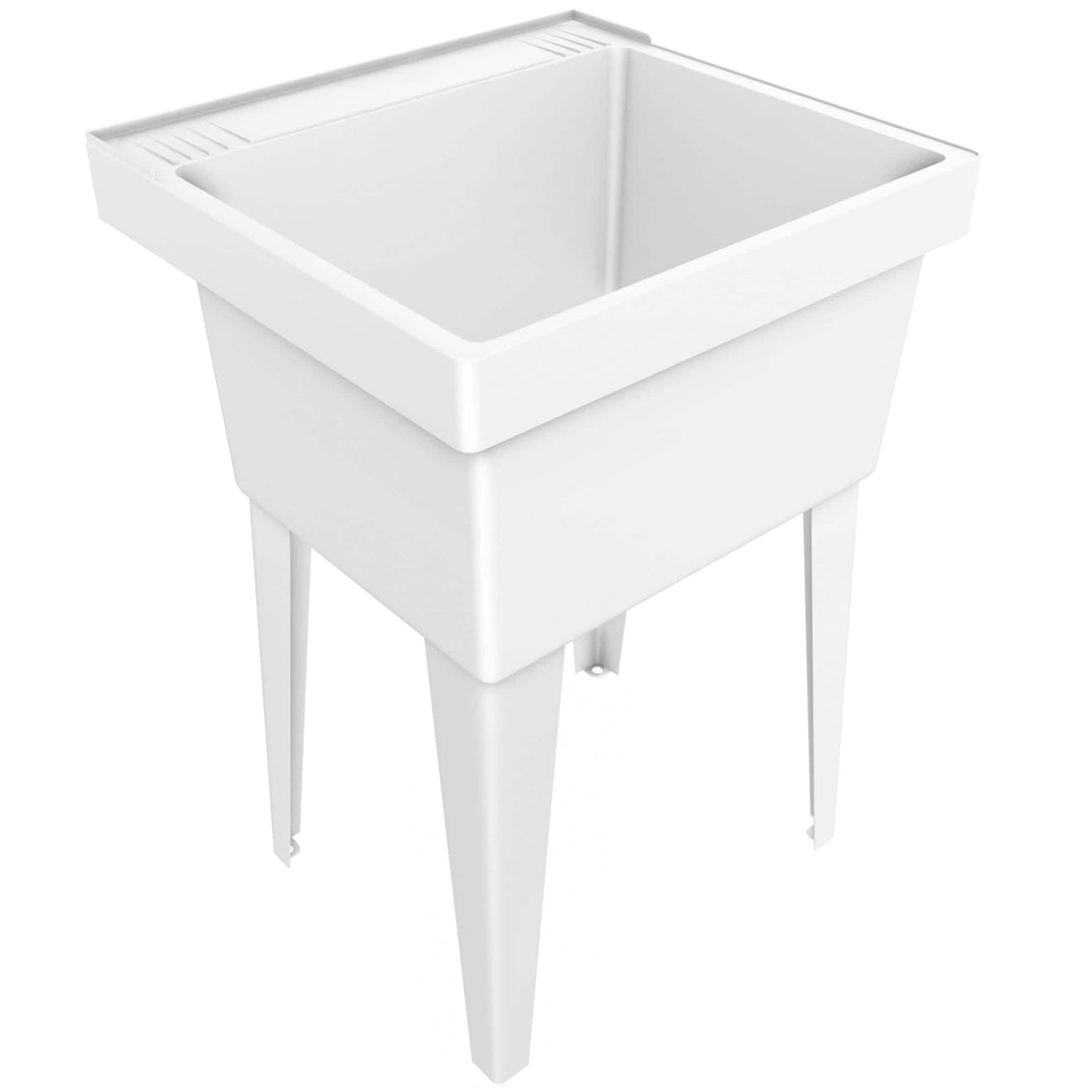 PROFLO Freestanding Laundry Sink - 1-Basin, 21.5-in x 23-in, White