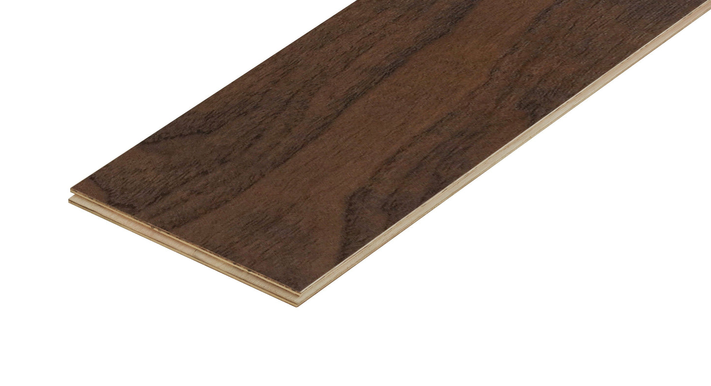 allen + roth Teak Rome hardwood flooring — color and finish detail