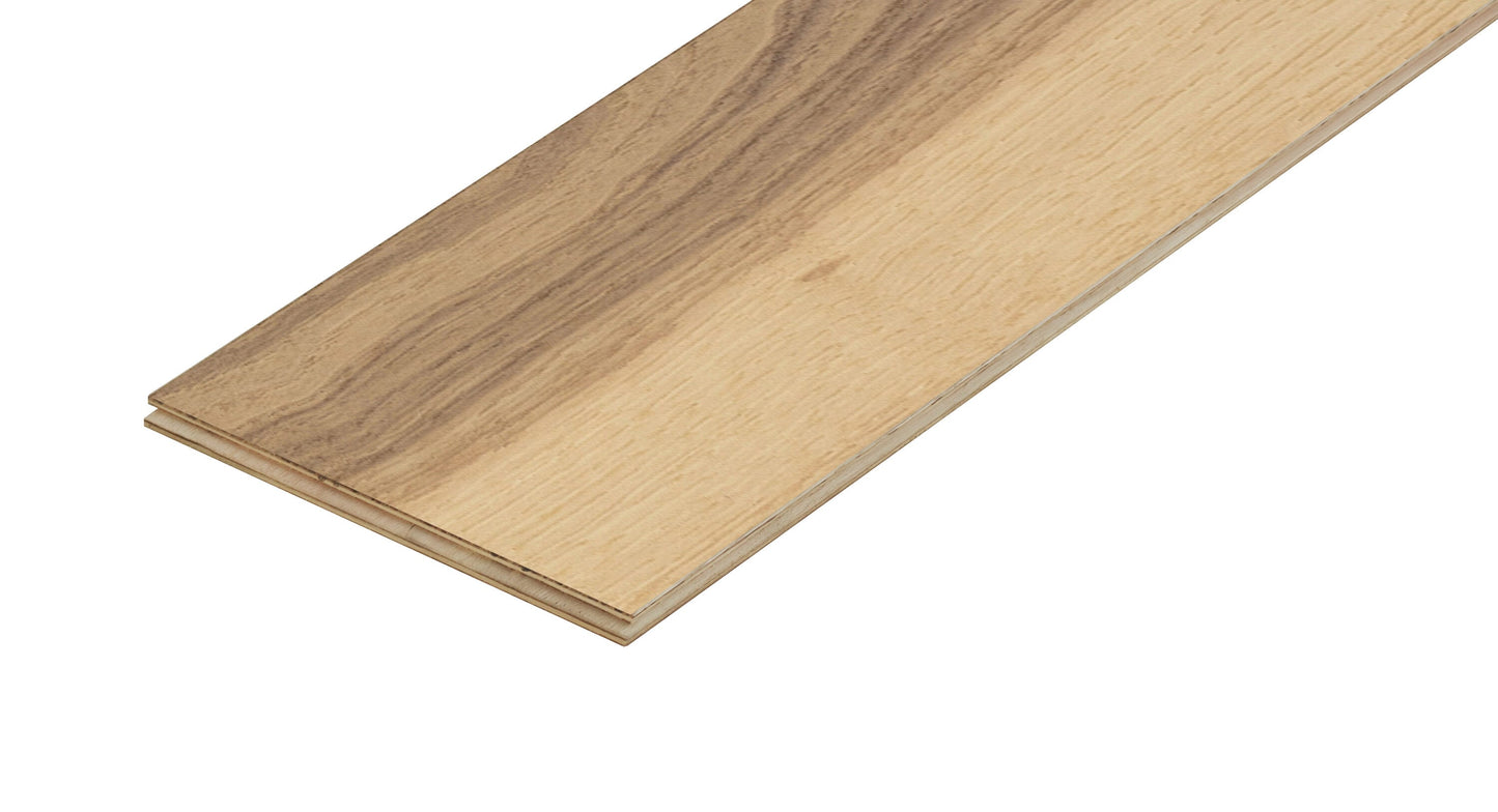 allen + roth Hickory Natural hardwood flooring — color and finish detail
