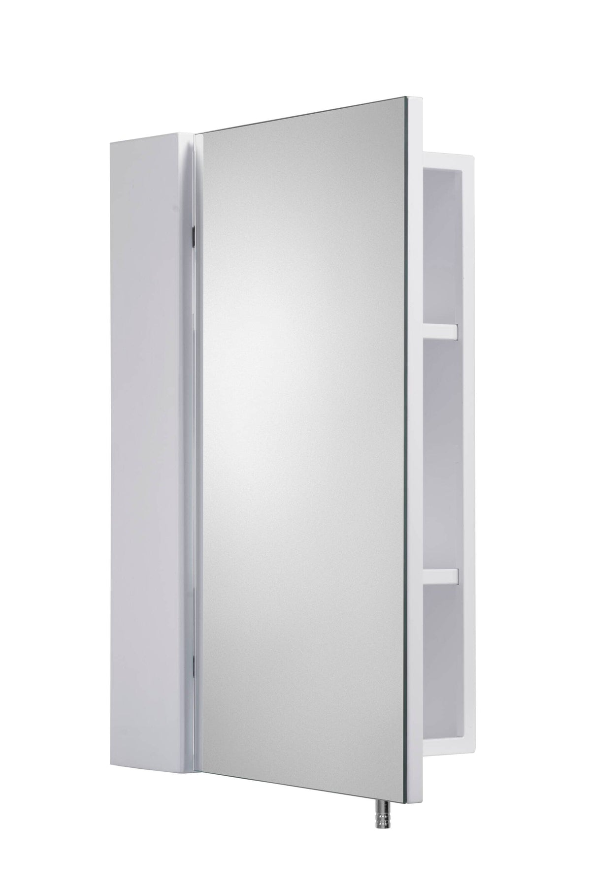 Croydex 16-in x 26-in Surface Mount White Mirrored Medicine Cabinet