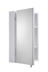 Croydex 16-in x 26-in Surface Mount White Mirrored Medicine Cabinet