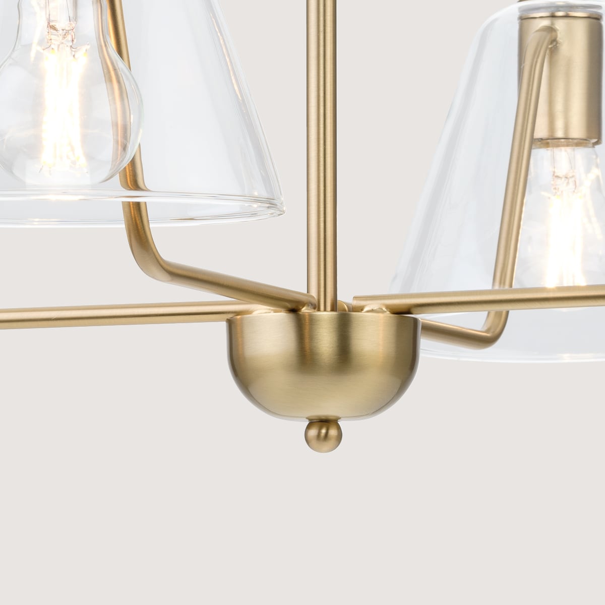 Progress Lighting Avec 4-Light Brushed Gold Modern/Contemporary Chandelier