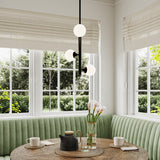Progress Lighting Avec 3-Light Matte Black Modern/Contemporary White Glass Linear Medium Hanging Pendant Light