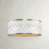 Progress Lighting Avec 3-Light Champagne Bronze Modern/Contemporary Drum Medium Hanging Pendant Light