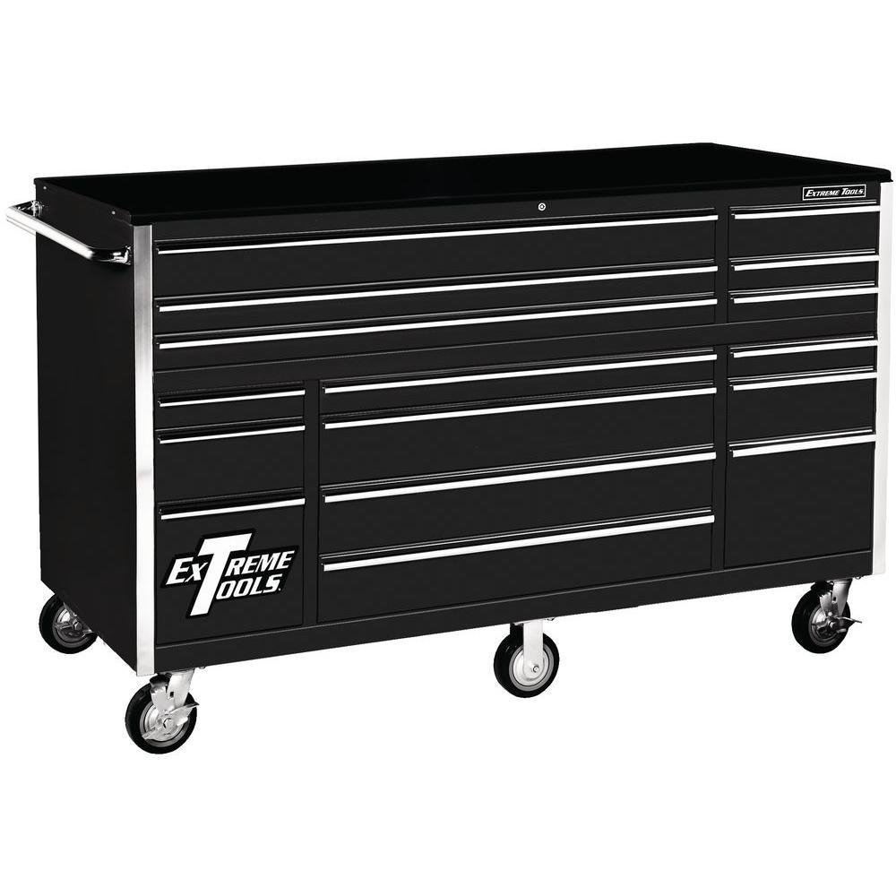 THD Series 72 in. 16-Drawer Roller Cabinet Tool Chest, Blue - Super Arbor