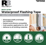 RELIABILT Butyl Ultra Waterproof Flashing Tape, Self-Adhesive – 4 in x 75 ft, White