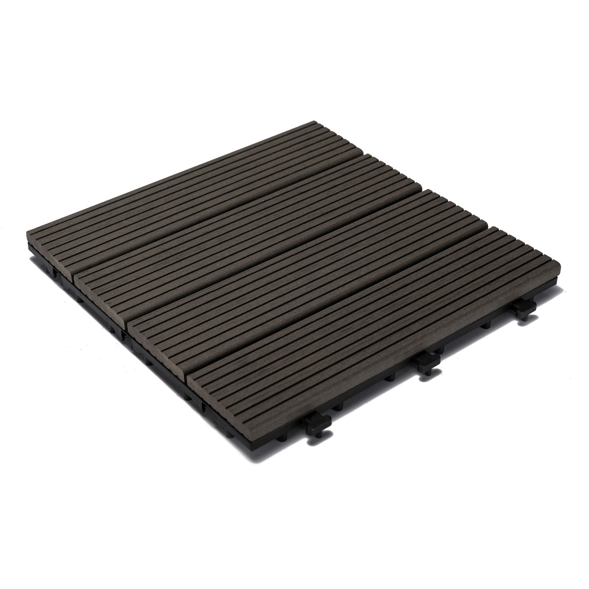 Courtyard Casual 12-in x 12-in 9-Pack Gray Prefinished Composite Deck Tile Transition