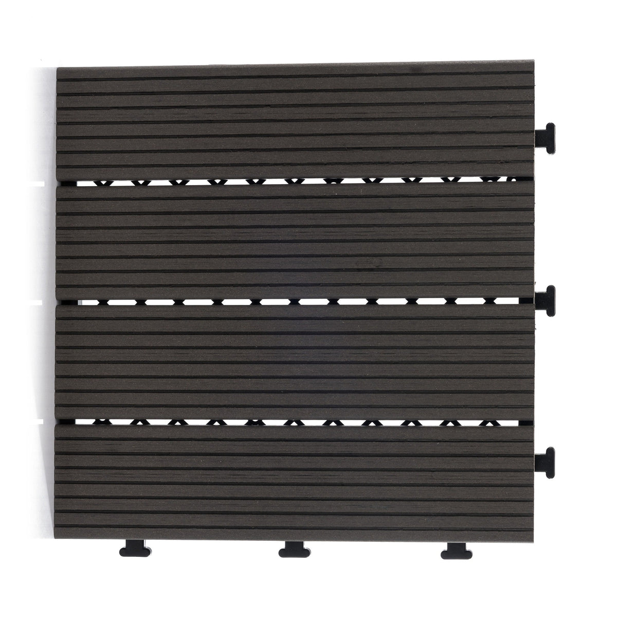 Courtyard Casual 12-in x 12-in 9-Pack Gray Prefinished Composite Deck Tile Transition