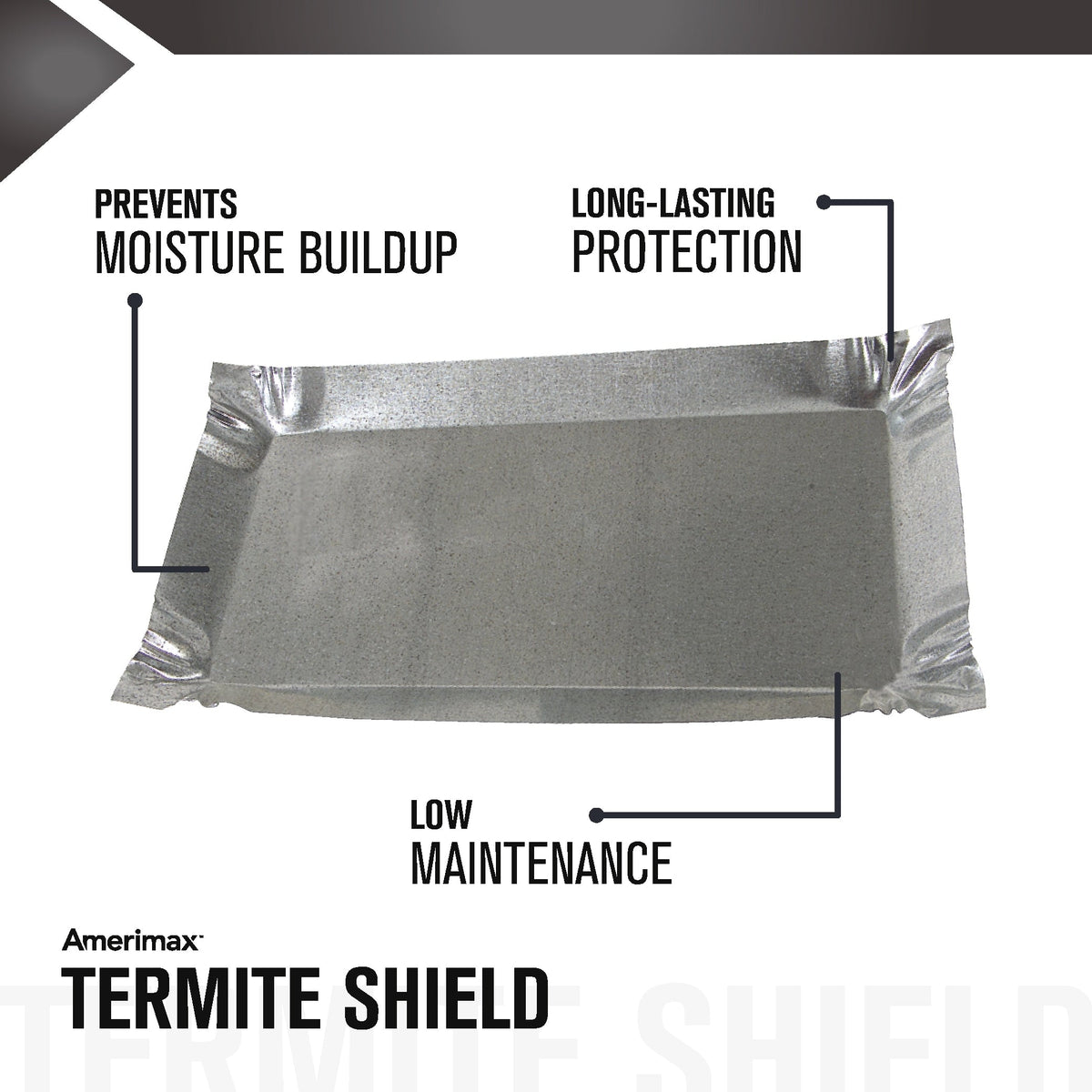 Amerimax Termite Shield 8-in x 8-in Silver Galvanized Steel Step Flashing