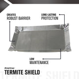 Amerimax Termite Shield, 9-in x 17-in, Silver 30-Gauge Galvanized Steel Step Flashing