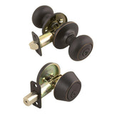 Cambridge Oil-Rubbed Bronze Combo Entry Knob and Single-Cylinder Deadbolt - Super Arbor