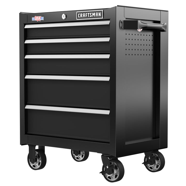 CRAFTSMAN 2000 Series 5-Drawer Steel Rolling Tool Cabinet, Black