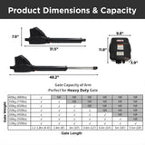 ALEKO 10-ft Single Swing Universal Battery Driveway Gate Opener Kit (Solar Compatible)