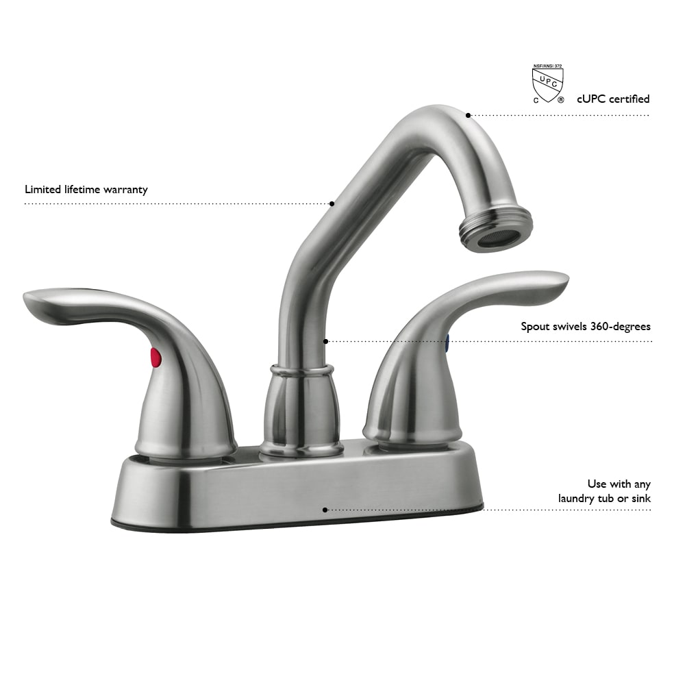 Design House Ashland Satin Nickel 2-handle Deck-mount Utility Faucet