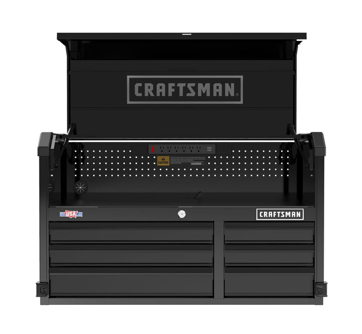 CRAFTSMAN Premium 2000 Series 6-Drawer Steel Tool Chest, Black