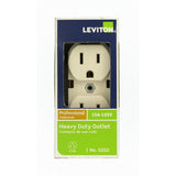 15 Amp Industrial Grade Narrow-Body Duplex Outlet, Light Almond - Super Arbor