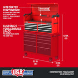 CRAFTSMAN 2000 Series 8-Drawer Steel Tool Chest, Red