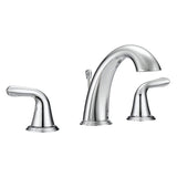 Project Source Dover Chrome 2‑Handle Widespread WaterSense Bathroom Sink Faucet with Drain