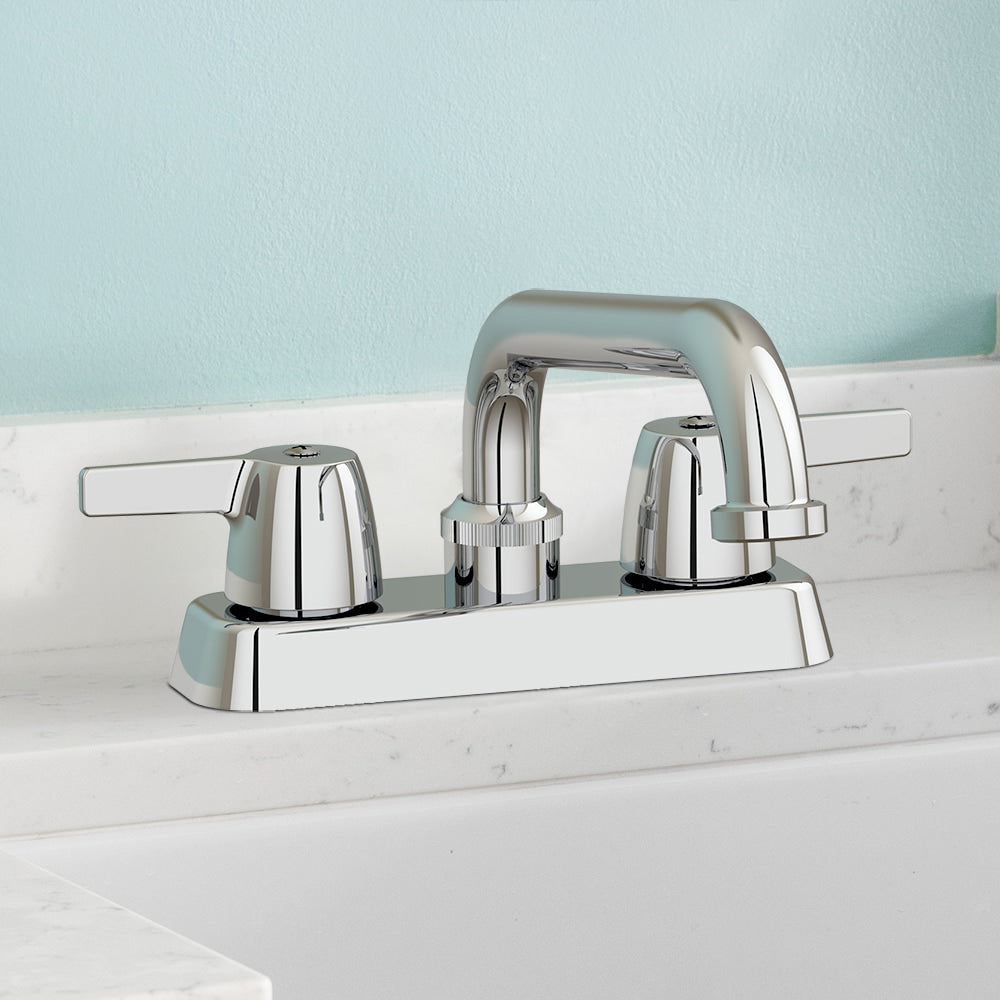 Project Source Chrome 2-Handle Deck-Mount Utility Faucet