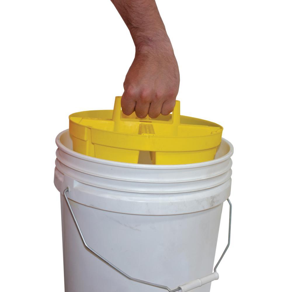 10 in. 4-Compartment Stacker Small Parts Organizer for Bucket Storage - Super Arbor