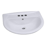 Barclay Products Karla 505 Pedestal Combo Bathroom Sink in White