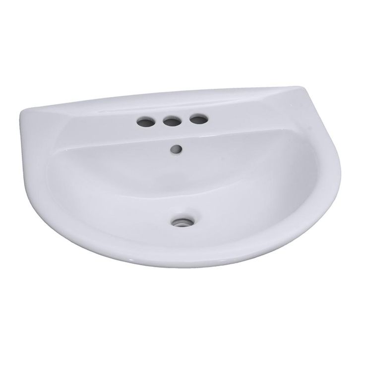 Barclay Products Karla 505 Pedestal Combo Bathroom Sink in White