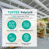 Tuftex PolyCarb 2.17-ft x 6-ft Corrugated Smoke Polycarbonate Roof Panel
