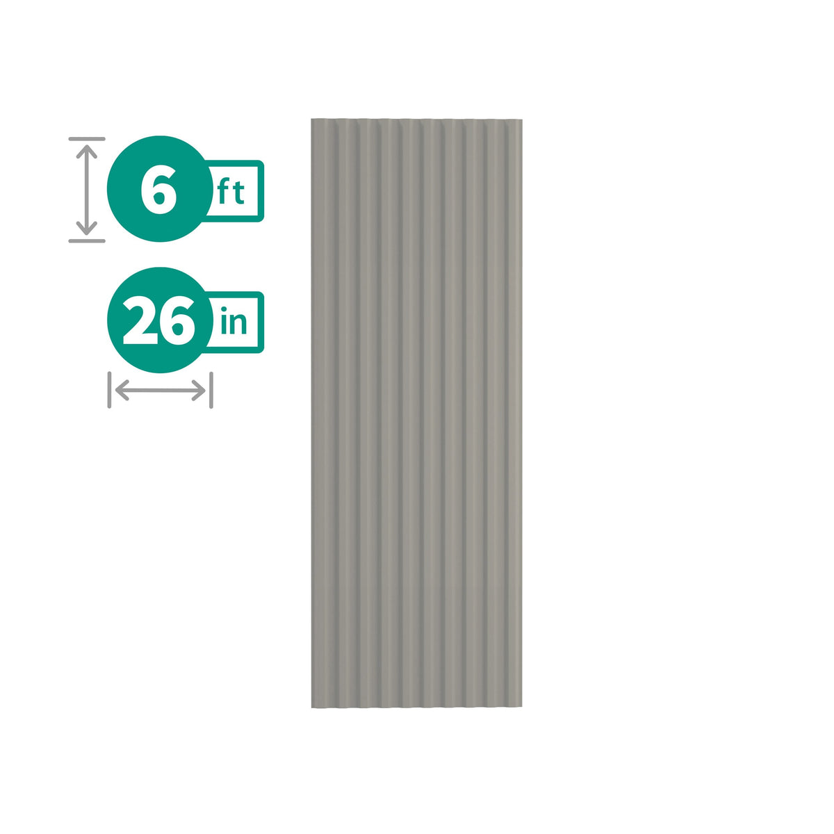 Tuftex PolyCarb 2.17-ft x 6-ft Corrugated Smoke Polycarbonate Roof Panel