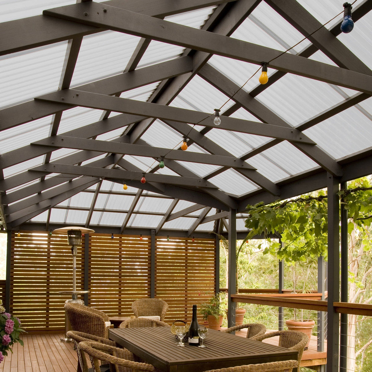 Tuftex PolyCarb 2.17-ft x 6-ft Corrugated White Opal Polycarbonate Roof Panels, 10-Pack