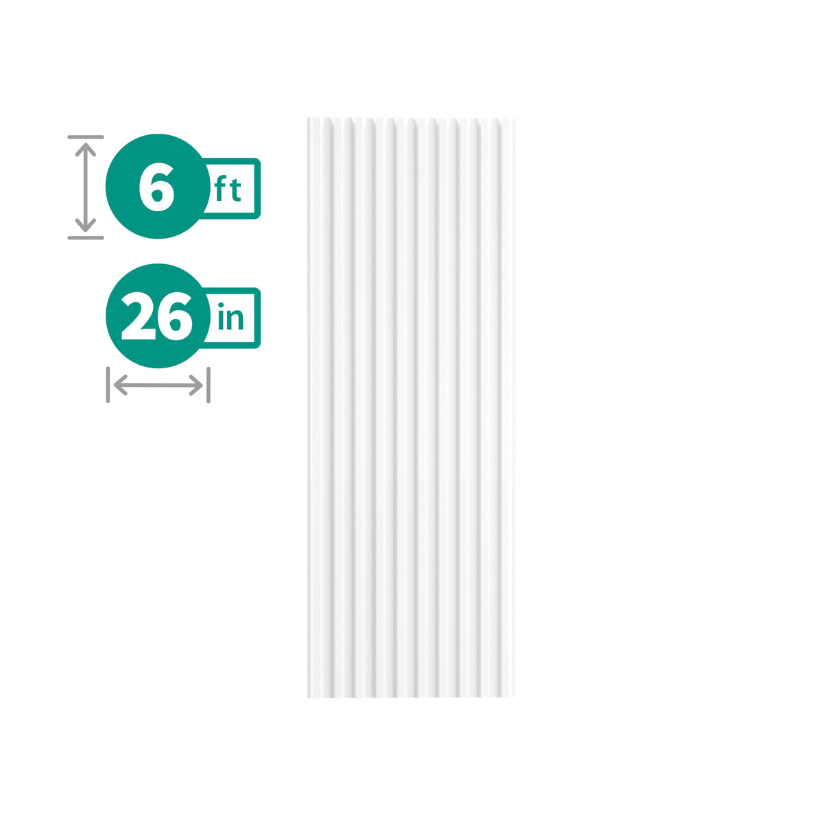 Tuftex PolyCarb 2.17-ft x 6-ft Corrugated White Opal Polycarbonate Roof Panel